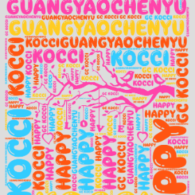 Word2art Wallpapers-kocci Guangyaochenyu HAPPY GC·Kocci